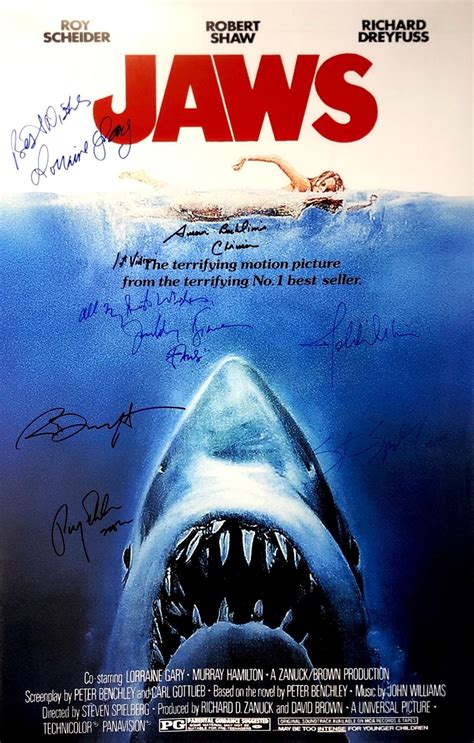 Autograph Signed Jaws Poster COA - Etsy