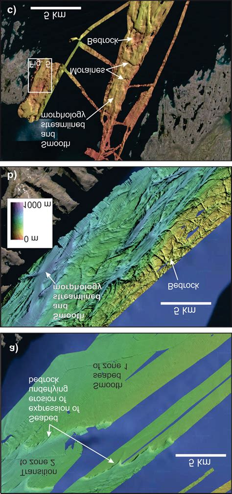 Multibeam Bathymetry Data From Frobisher Bay Showing The Three Broad