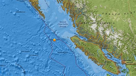 Moderate Earthquake Off West Coast Of B C British Columbia Cbc News