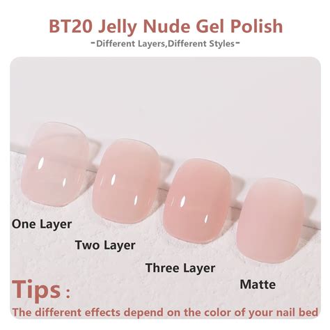 OPUIU Esmalte de uñas de gel natural Nude Jelly translúcido esmalte de