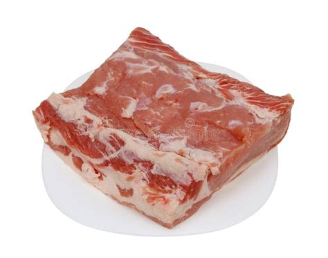 One Kilogram Of Fresh Raw Pork Neck Isolated Stock Photo Image Of