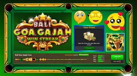 8 Ball Pool New Win Streak Bali Goa Gajah Free Ring Cue Upgrades