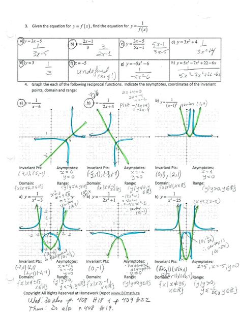 Reciprocal Worksheet With Answers