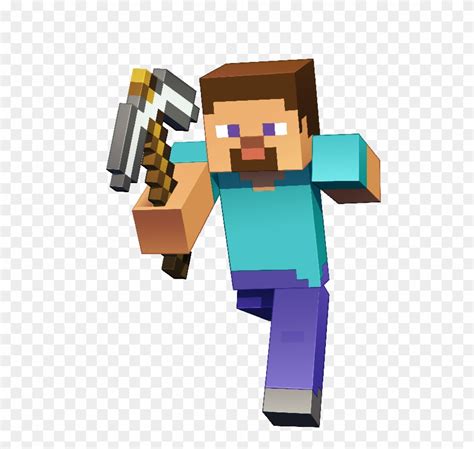 minecraft steve with pickaxe - Clip Art Library