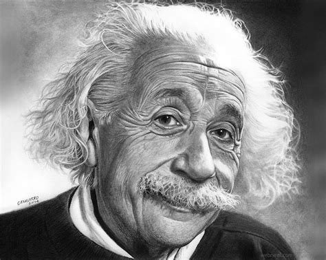 Pencil Drawing Albert Einstein Celebrity By Canavarro 3