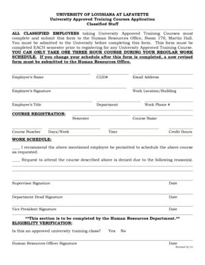 Fillable Online Humanresources Louisiana Application Form Human