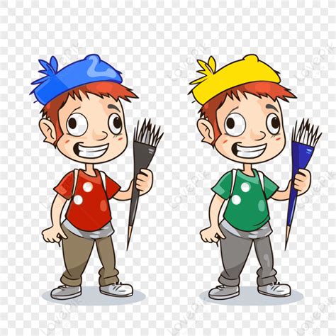 kalinisan clipart makulay na mga bata na naglilinis gamit ang mga brush