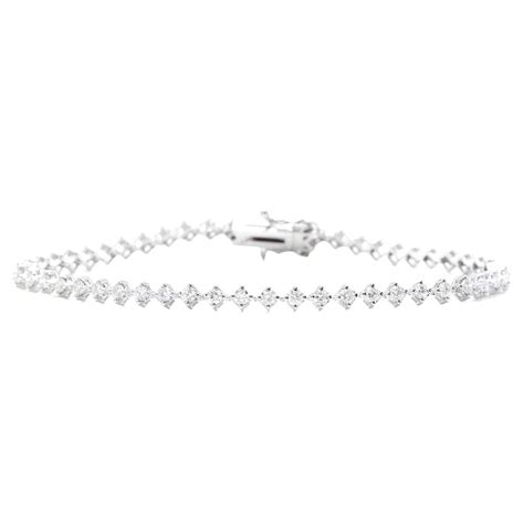 180 Carats Stunning Natural Diamond 14k Solid White Gold Bracelet For Sale At 1stdibs