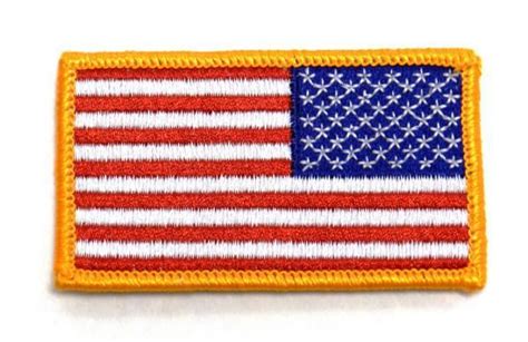 Reverse Us Flag Patch W Velcro Mil Bar