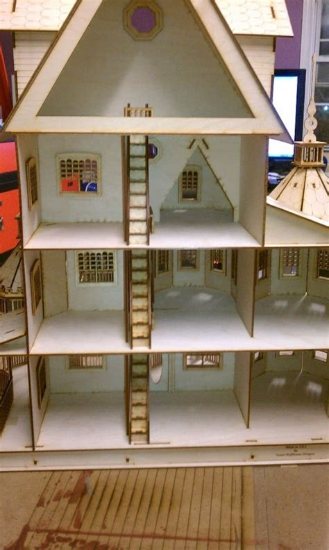 1 24 Ashley Abigail A Victorian Wooden Dollhouse Kit Half Etsy