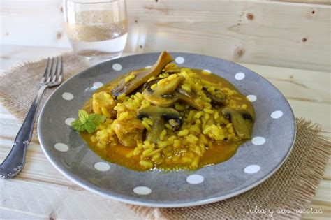 Julia Y Sus Recetas Arroz Caldoso Con Setas Y Pollo