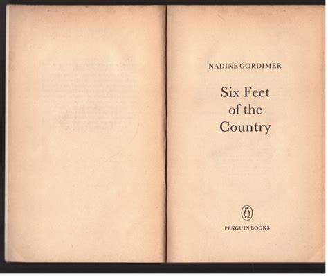 Six Feet Of The Country Nadine Gordimer Bakgat Books