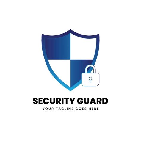 Security guard logo design vector. Security protection shield symbol ...