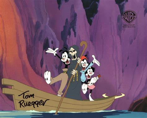 Animaniacs Original Production Cel With Matching Drawing Signed By Tom