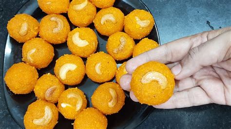 No Boondi Laddu Recipe Motichoor Ladoo Without Making Boondi Easy Laddu