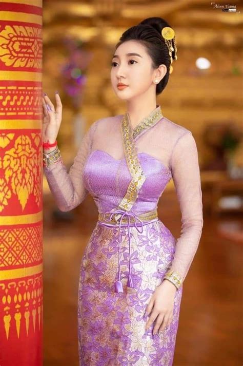 Myanmar Dress 🇲🇲 Shan Ethnic In Myanmar Traditional Dresses Myanmar Dress Design Traditional