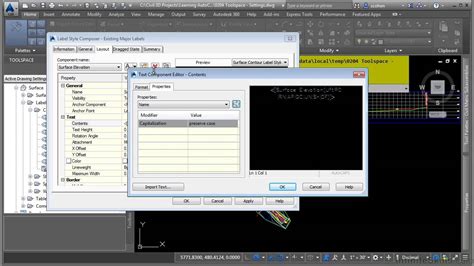 Autocad Civil 3d 2015 Tutorial Tool Space Settings Youtube