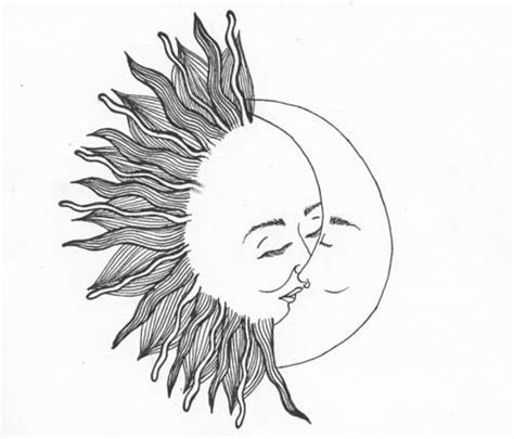 moon  sun kissing tattoos