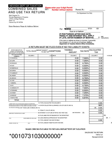 Forms Nevada Sales Tax Paul Smith