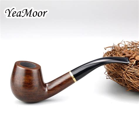 Other Home Living Classic Bent Smoking Pipe 9mm Filter Ebony Wood