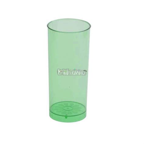 Vaso Trago Largo Acrilico Cristal Color Verde Cotillonisimo