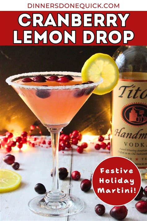 Cranberry Lemon Drop Martini Perfect Holiday Cocktail Dinners Done Quick