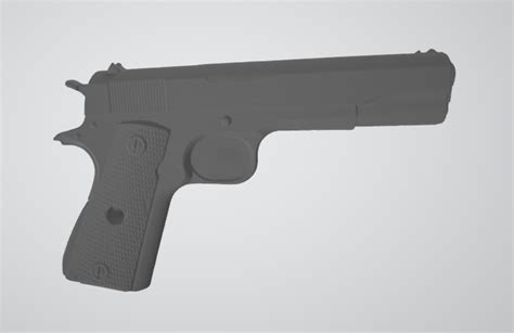 Stl File Colt M1911 Blue Gun Scanned Real Size Scan 🔫・3d Printer Design To Download・cults