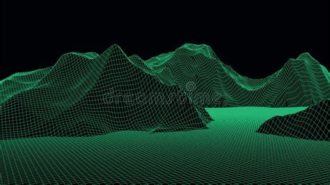 3d Technology Vector Illustration. Abstraction. Landscape Design of ...