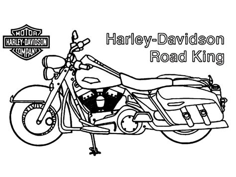 Harley Davidson Motorcycle Coloring Pages To Print