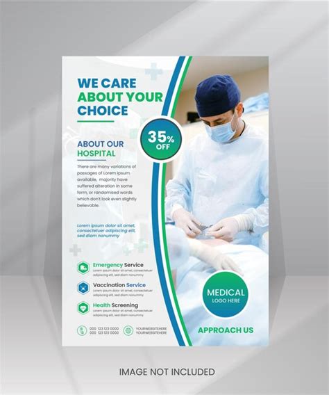 Premium Vector Medical Healthcare Flyer Design Template