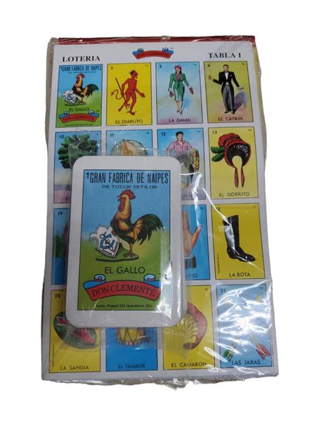 Mexican Loteria Bingo Card Game Authentic Don Clemente Players