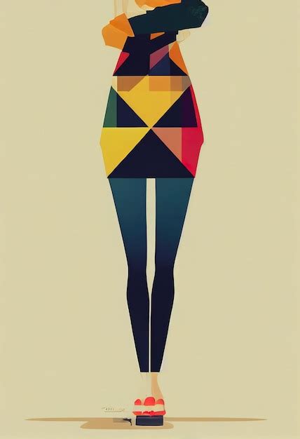 Premium Photo | Fashion girl model abstract fashion art illustration