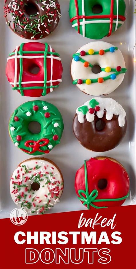 Festive And Colorful Baked Christmas Donut Recipe Video Christmas