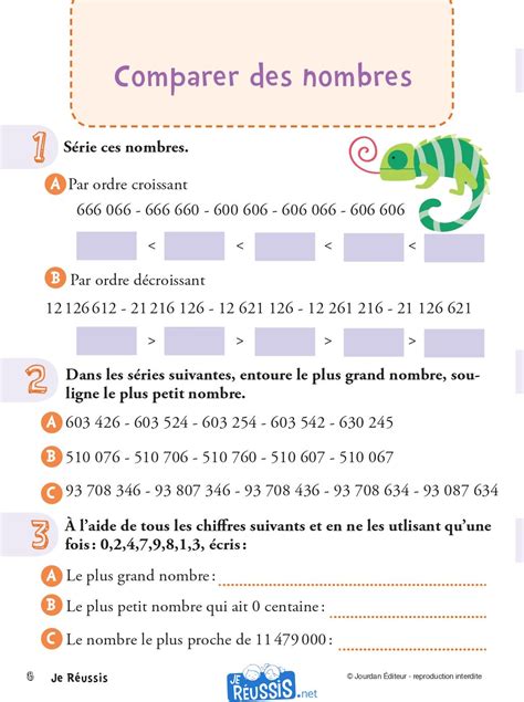 Exercices De Mathématique Pour Le Cm2 Je Réussis