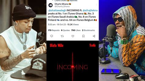 Why Shatta Wale Incoming With Tekno Is Topping Charts On Itunes