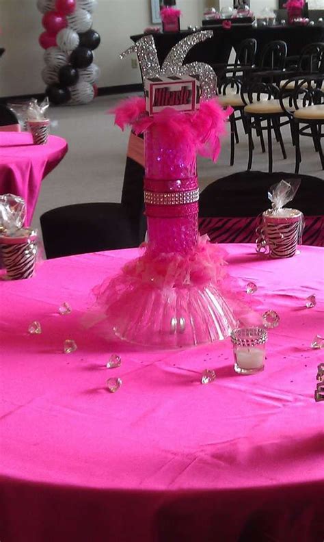 Pink And Zebra Sweet 16 Birthday Party Ideas Photo 4 Of 10 Sweet 16 Decorations Sweet