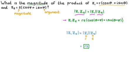 Question Video The Modulus Of The Product Of Complex Numbers In Polar