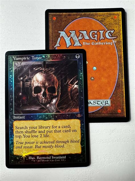 Vampiric Tutor Retro Frame Foil Proxy Goddess 3 0