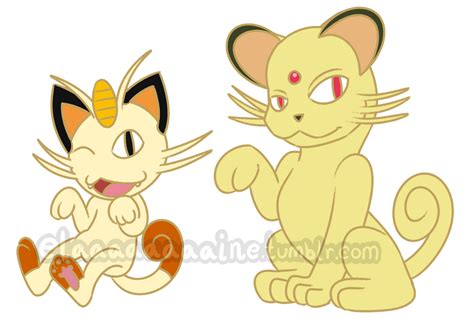 Meowth And Persian By Turtlemuffin On Deviantart