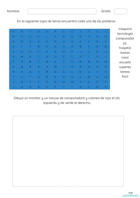 La Computadora Ficha Interactiva Topworksheets