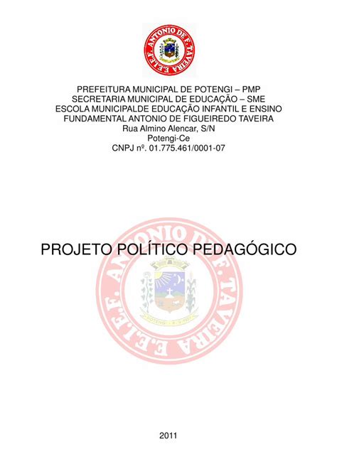 Pdf Projeto Pol Tico Pedag Gico Dokumen Tips