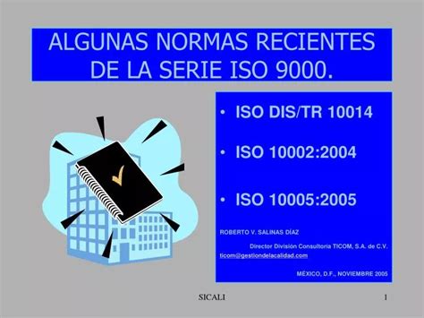 PPT ALGUNAS NORMAS RECIENTES DE LA SERIE ISO 9000 PowerPoint