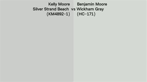 Kelly Moore Silver Strand Beach KM4892 1 Vs Benjamin Moore Wickham