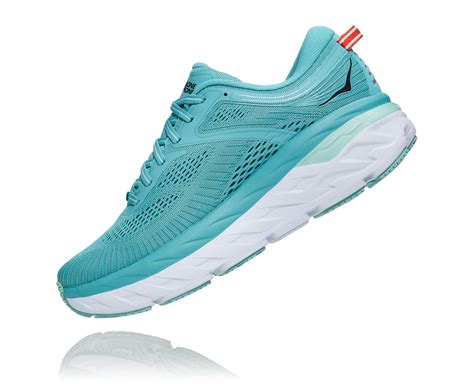 Hoka Womens Bondi Wide Width Aquarelle Eggshell Blue Cleary