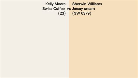 Kelly Moore Swiss Coffee 23 Vs Sherwin Williams Jersey Cream Sw 6379