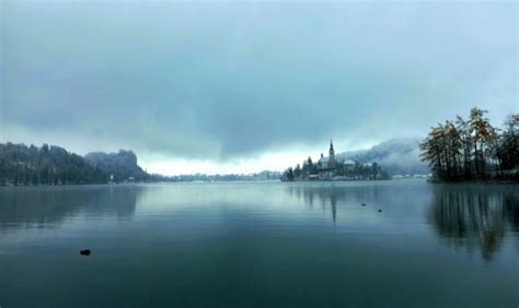 First Snow Of The Season At Lake Bled - Fine Stay Slovenia