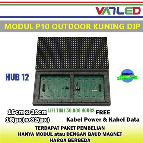 Jual MODUL RUNNING TEXT OUTDOOR P10 KUNING DIP Shopee Indonesia