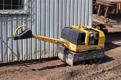 Road Roller at the Construction Site Stock Photo - Image of ruined, construction: 181772362