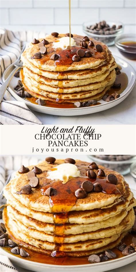 Chocolate Chip Pancake Recipe Light And Fluffy Joyous Apron Recipe