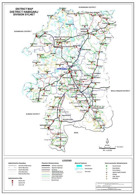 Maps Of Bangladesh Habiganj District